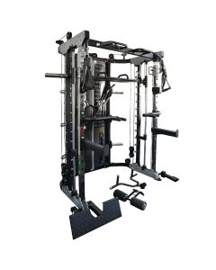 G12™ Compact All-In-One Trainer - Double Pulley (90.5 kg), Smith Machine, Multifunktionstrainer, Rack und Beinpresse - Kompakte Version